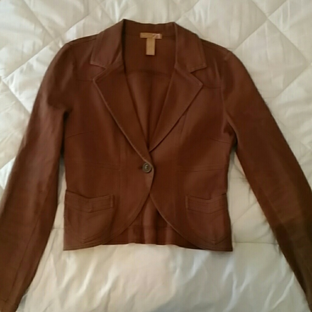 A brown blazer